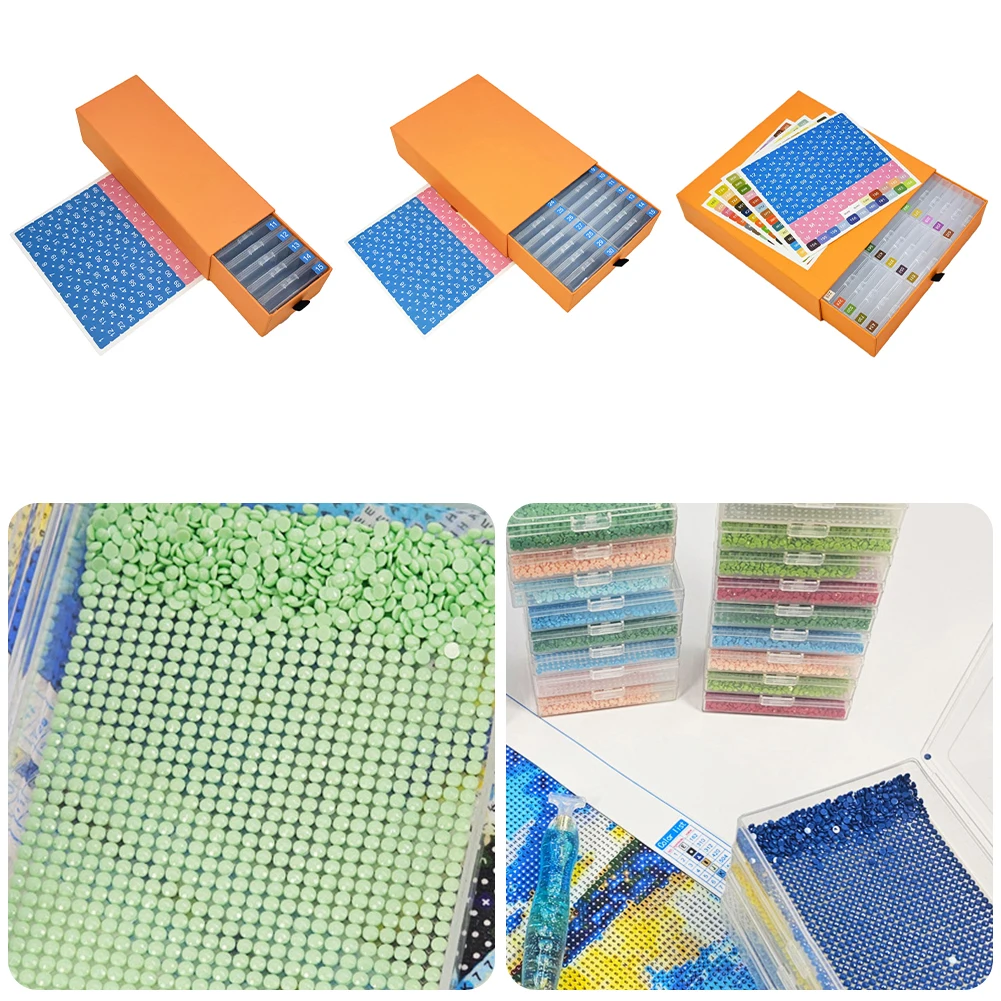 

15/30/45pcs/Set Diamond Painting Accessories with Lids Diamond Painting Trays Storage and Diamond Art Trays