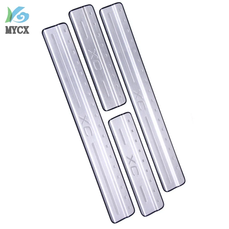 Door sill/scuff plate,304 stainless steel door sill, exterior, total 4pcs brand product, 2009-2015 FOR VOLVO XC60 Car styling