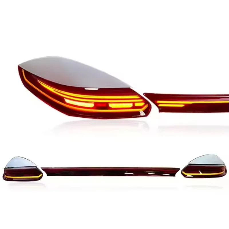 SJC LED Through Style Taillights For Porsche Panamera 970 2011-2017 High-End Modified Tail Lamps Upgrade Reverse Brake Signal