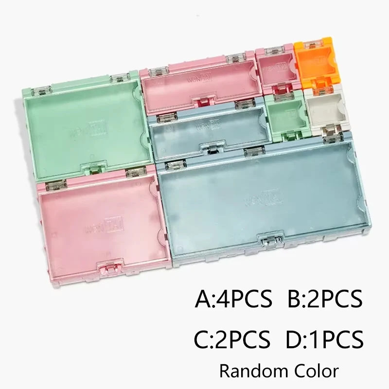 SMT SMD Container Box Electronic Component Parts Storage Case with Transparent Lid Assortment Organizer Box