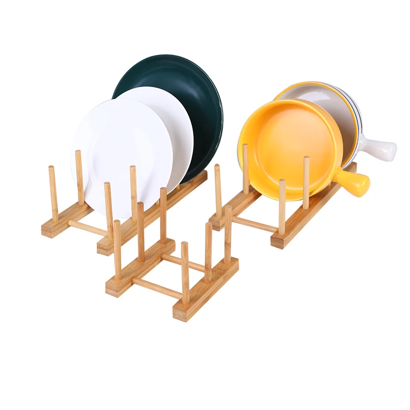 

Многофункциональная бамбуковая деревянная кухонная подставка для сушки Ra, подставка для домашнего использования, чаша для хранения тарелок, органайзер для столешницы эльфа