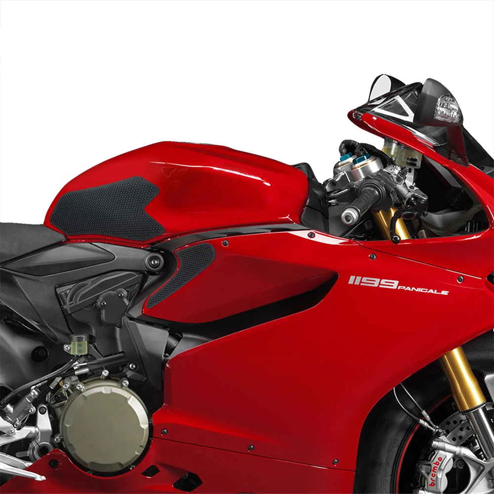 Side Anti Slip Silicone Pads para tanque de combustível, lateral e joelho, melhorar a aderência, estabilidade estilo, equitação, DUCATI PANIGALE 899