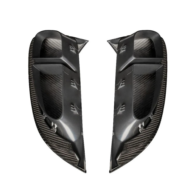 Fibra de carbono GT4 para carro + placa base PP, substituindo aberturas de ar laterais e aberturas de ar do asa. Adequado para Porsche 718. 2016-UP