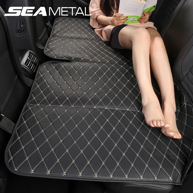 SEAMETAL Non-Inflatable Car Travel Bed Hanging Back Seat Sleeping Pad Mattress Car Camping Extender Mattress for Sedan/SUV/Truck