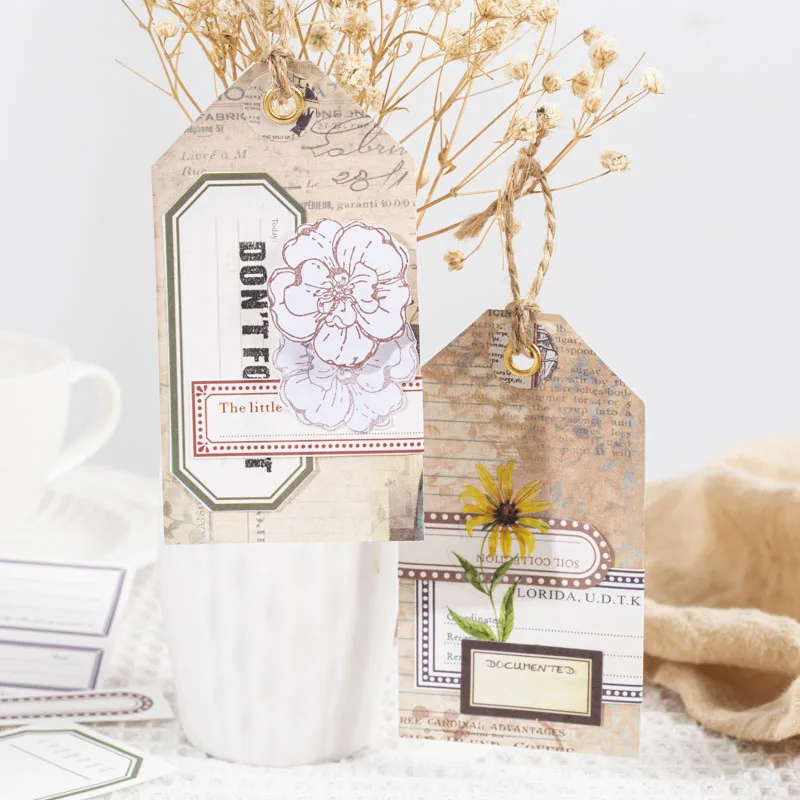 Yoofun-Memo Pad Estilo Vintage para Planner, Jornal, Scrapbooking, Papel Material DIY, Papelaria, 3 tamanhos, 50 folhas
