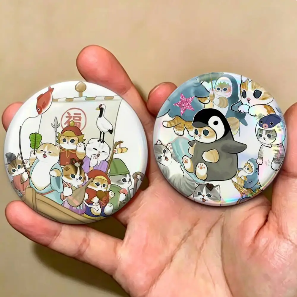 Fluffy Cat M-Mofusand Badges Creative Tinplate Button PinsBrooch Badge Clothes Backpack