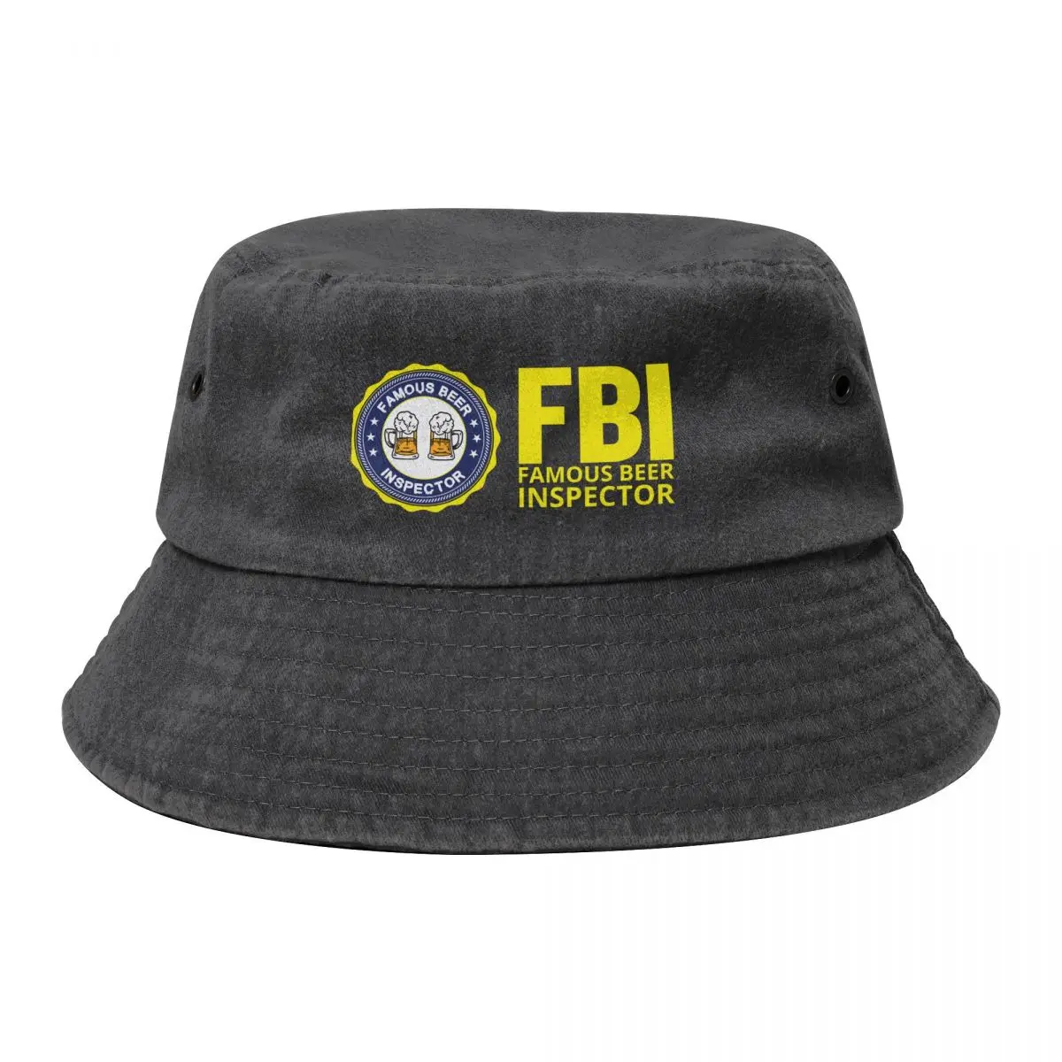 

FBI Famous Beer Inspector Bucket Hat derby hat cute Brand Man cap party Hat Women's Hats For The Sun Men's