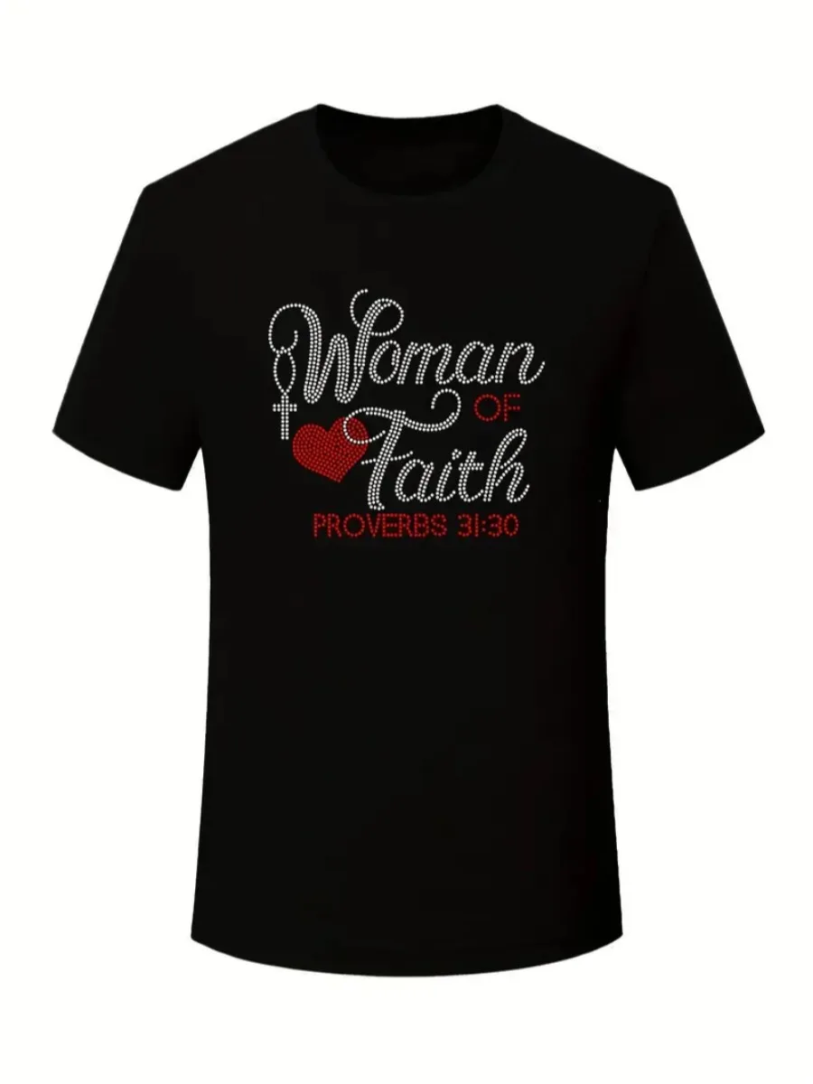 LW Plus Size t-shirt manica corta cuore lettera Decor t-shirt 2024 nuova estate t-shirt da donna Tee abbigliamento casual da donna