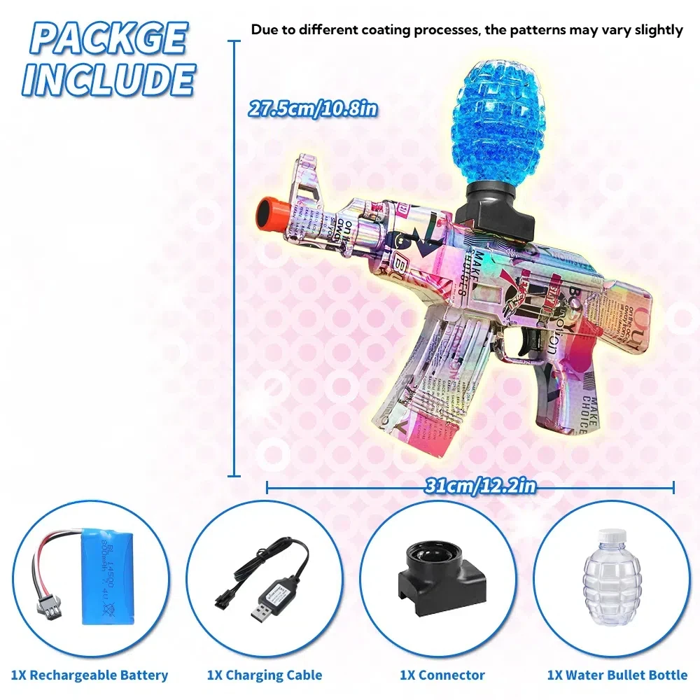 NEW Arrival Electric Gel  Blaster,Upgrade high-speed motor,splatter blaster,7.4v lithium battery(without bullet)