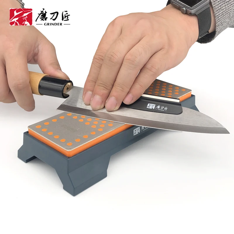 

TAIDEA Diamond Grindstone Double-side Sharpening stone 600/1000Grit Professional Knife Sharpening System Non-slip base Wetstone