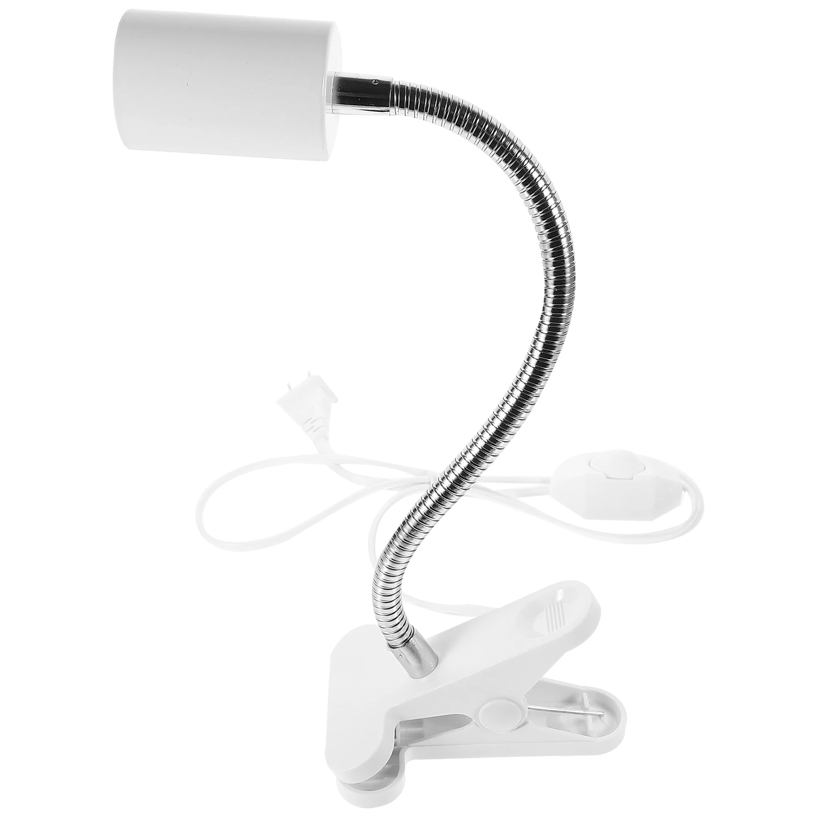 

Clip Lamp Holder with Flexible Gooseneck Light Stand for Bedroom Living Room Outlet Light Socket Bulb Holder Clamp on Desk Lamp