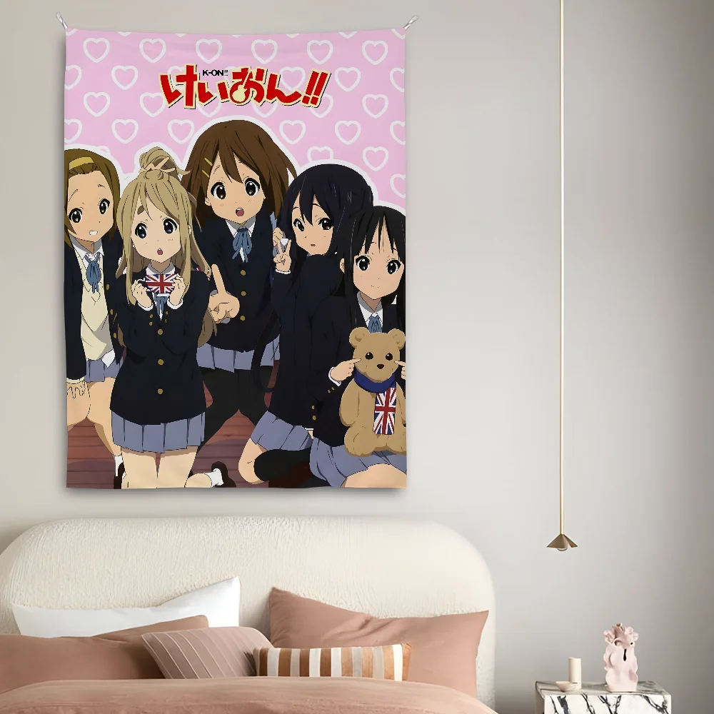 Anime K-K-ONS ON Cute Girl Tapestry Perfect For Home&Living Bedroom Decor Wall Art Backdrop Banner