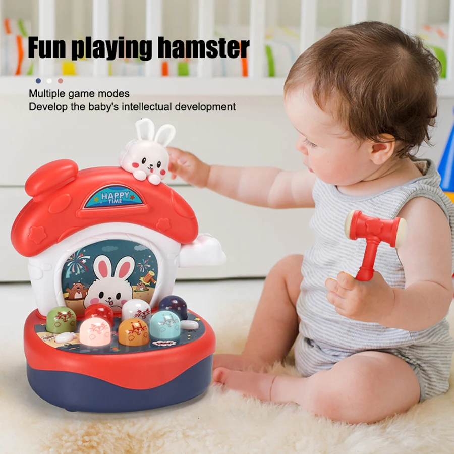 Konsola do gier Baby Light and Music whack-a-mole, wielofunkcyjna zabawka edukacyjna dla niemowląt i małych dzieci