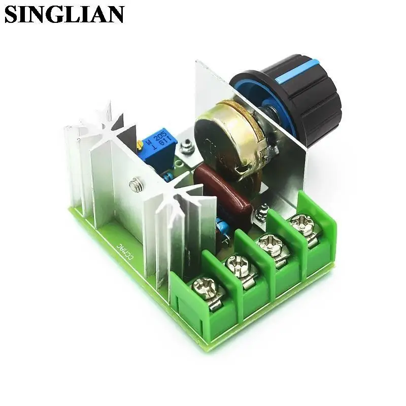 AC 50-220V 25A 2000W SCR High-power Electronic Voltage Regulator Light Dimming Speed Regulation Temperature Regulator Module