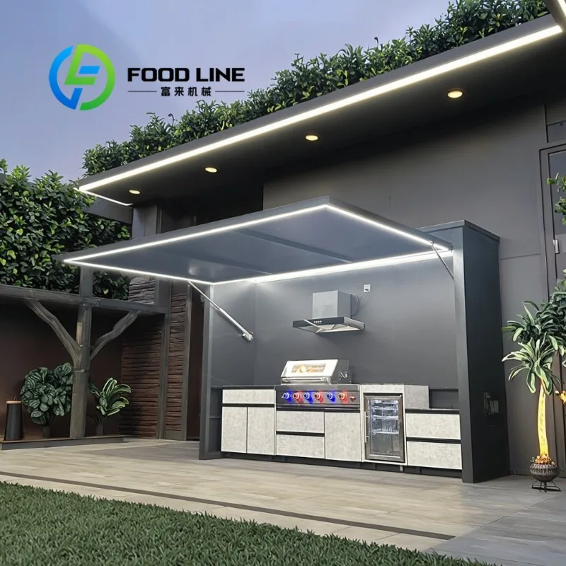 All-Weather Barbecue Fridge & Sink Station Weather-Resistant Customizable Elevate Agrotourism Outdoor Dining