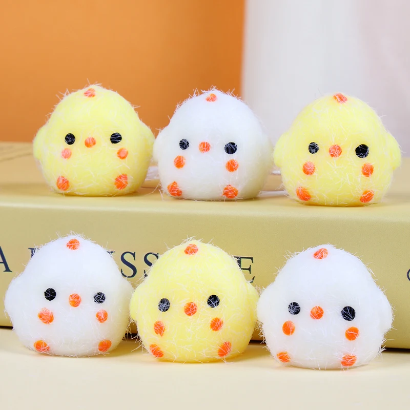 사랑스러운 푹신한 병아리 모찌 스퀴시 스트레스 해소 장난감, 아이들 파티 선물, 카니발 기념품