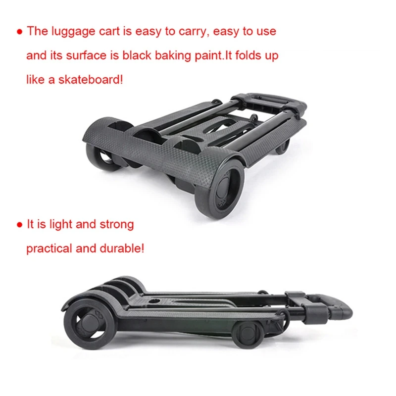 40Kg Heavy Duty Foldable Hand Truck Wheel Trolley Portable Home Use Folding Transport Trolley Shopping Trolley Barrow