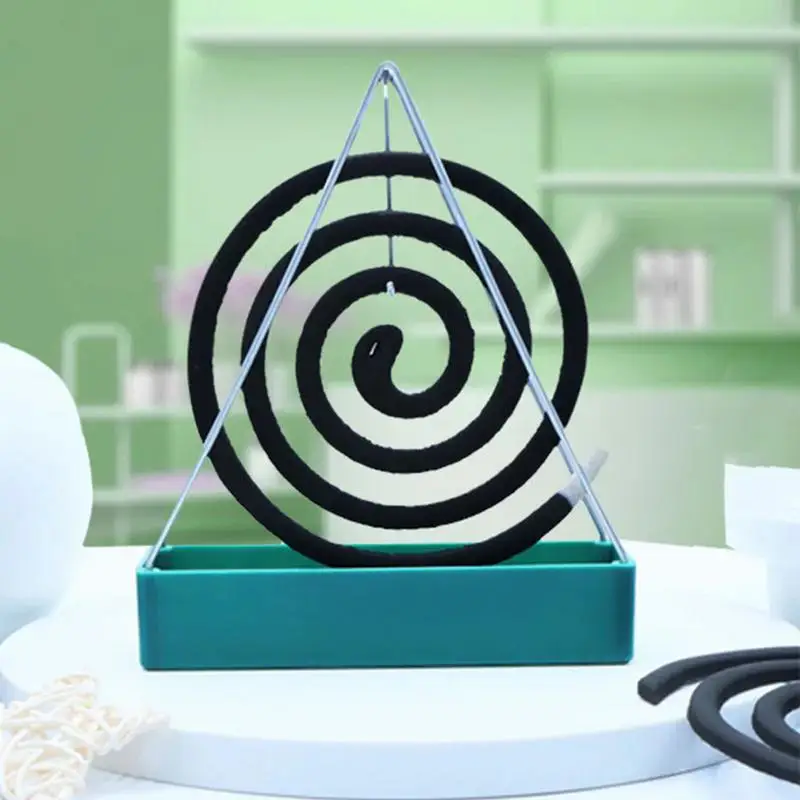 

Creative Mosquito Coil Holder with Tray Nordic Style Spiral Summer Day Iron Mosquito Repellent Incenses Rack Plate Home Decor