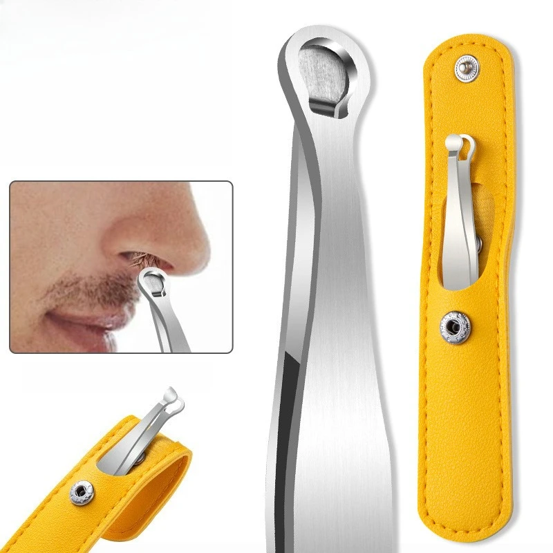 Universal Nose Hair Trimming Tweezers Stainless Steel Eyebrow Nose Hair Cut Manicure Facial Trimming Makeup Scissors Trimmer