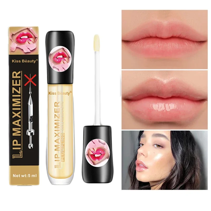 Instant Volumising Lips Plumper Reparação, reduzir as linhas finas dos lábios, máscara, hidratante duradouro, cuidado labial, soro gordo sexy, 5ml