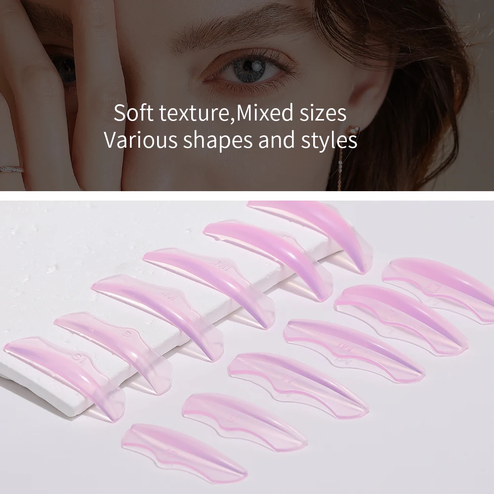 6 Sizes Lash Lift Pads, DIY Eyelash Lift Pads, Soft Lash Lift Rods Shield for Different Length Eyelashes Perfect Lifting