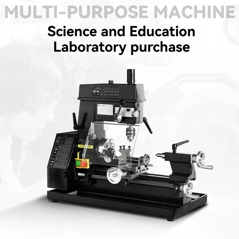 CT125 Mini Lathe Drill Mill Micro Lathe Watchmaker Lathe Teaching Machine Bench Top Metalworking DIY Tool 220V