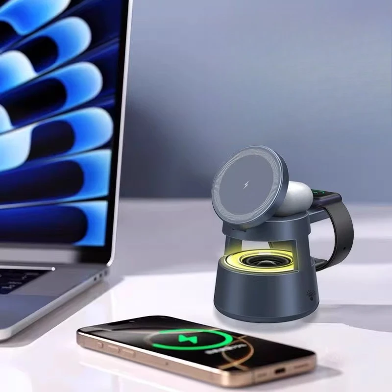night light, bluetooth speaker, suitable for Apple 16 mobile phone, iPhone15 wireless charging bracket, earphones, watch i.