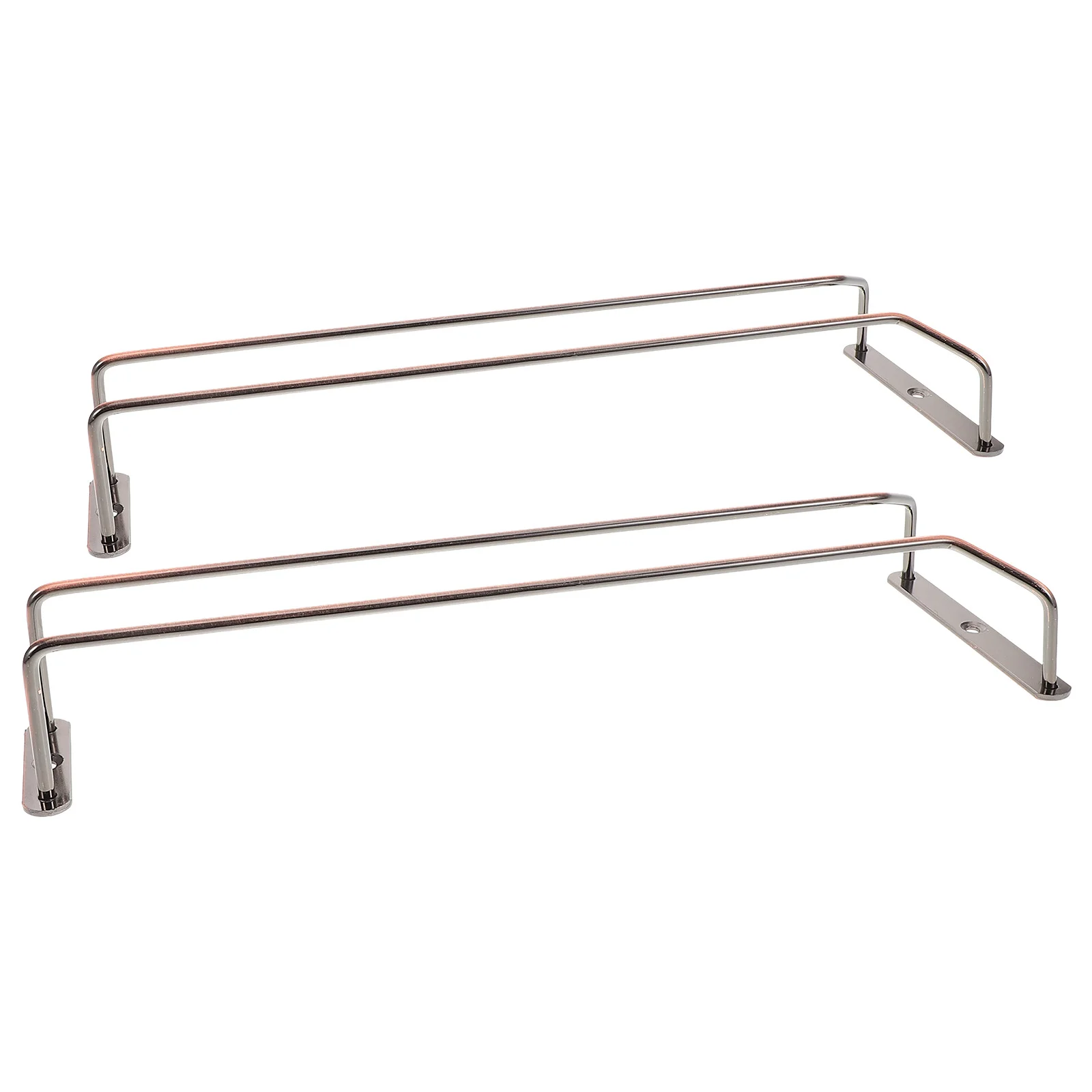 

2 Pcs Copper Glass Holder Hanging Rack for Home Bar Kitchen Easy Storage Under Cabinet Iron Wire Fits