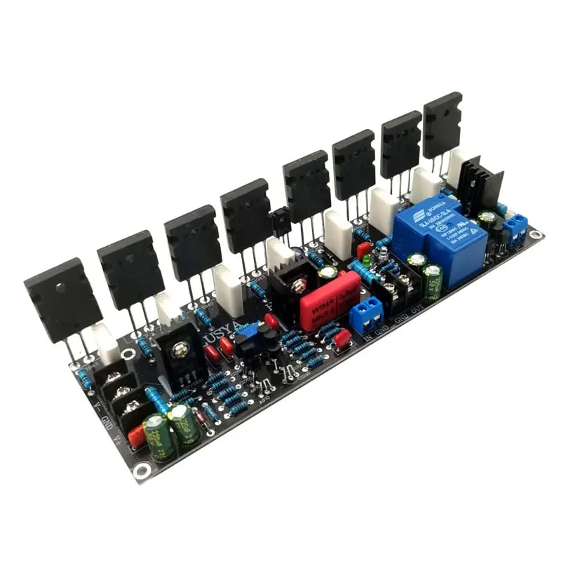 Upgraded Mono 400W Audio Amplifier Board HIFI High Power 2SC5200+2SA1943 Tube 20V-90V with Speaker Protection