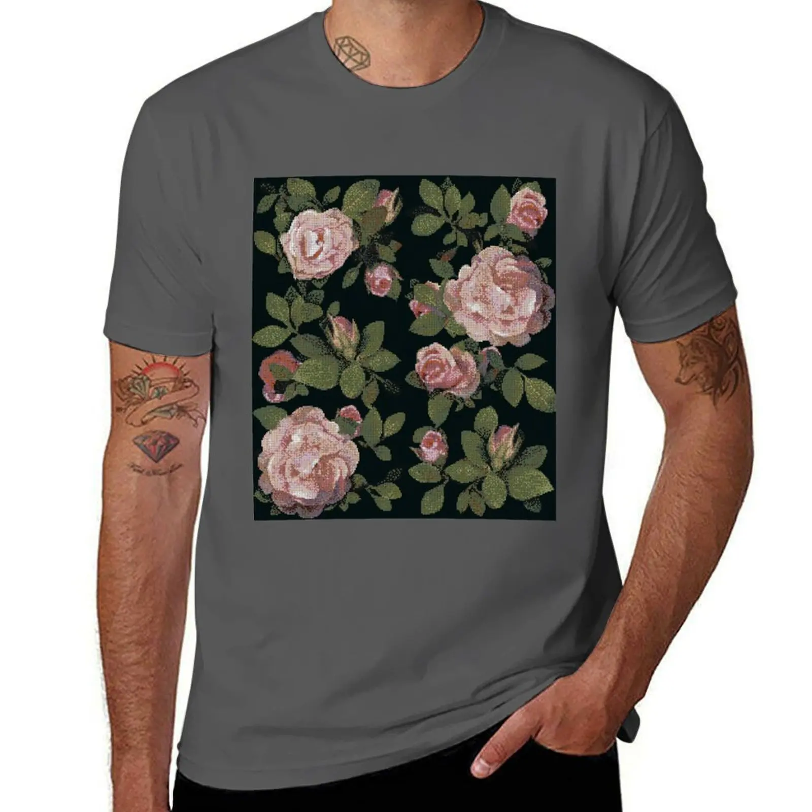

Roses T-Shirt t shirts for man pack cotton man t shirt graphic T-Shirt