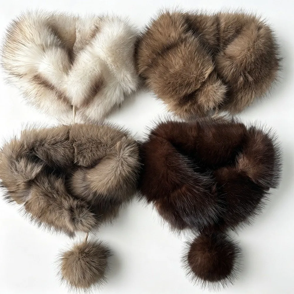 Soft Thickened Scarf Coldproof Imitation Fur Women's Scarf Keep Warm Neck Warmer Winter