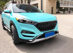 For Hyundai Tucson center grille 2015 2016 2017 2018 ABS plastic ghost style grille front bumper grille carbon fiber car grille