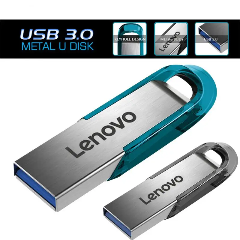 Lenovo-unidad Flash USB Original de 2TB, Pendrive de Metal 3,0 de alta velocidad, memoria de capacidad Real, portátil, resistente al agua, U Stick