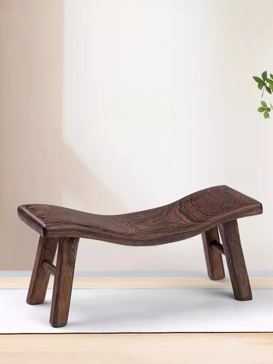 Chicken Wing Wooden Footstool, Cervical Vertebra Pillow, Solid Wood Footstool, Cool Red Rose Pear Hardwood, Multi-functional Sle