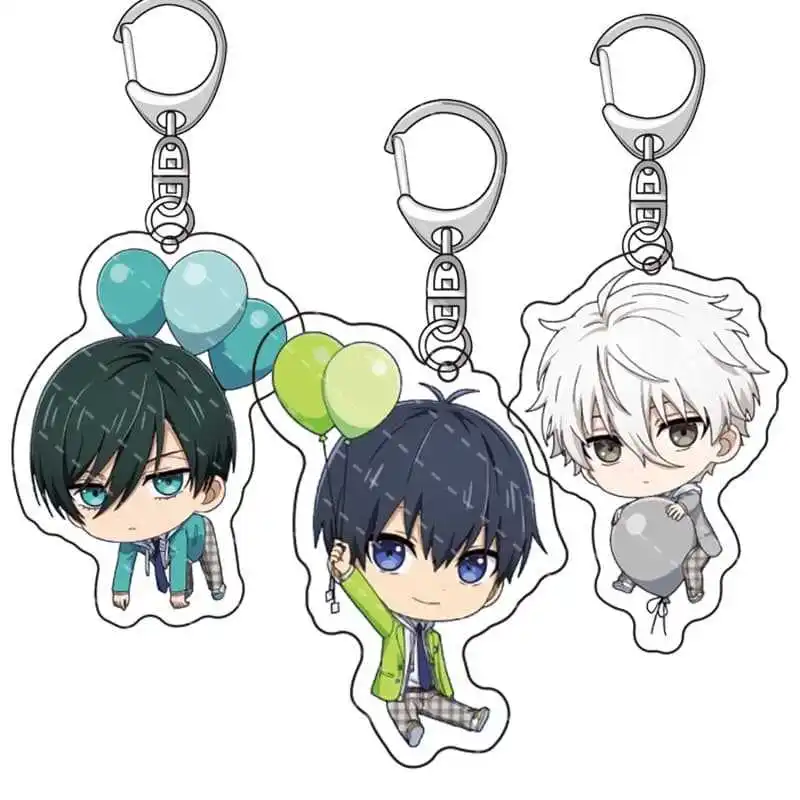 Blue Prison Balloon Series Mini Sae Acrylic Keychain Collectible Yo Hiori Cute Bag Acccessory Tabito Karasu Key Chain  Reo Toys