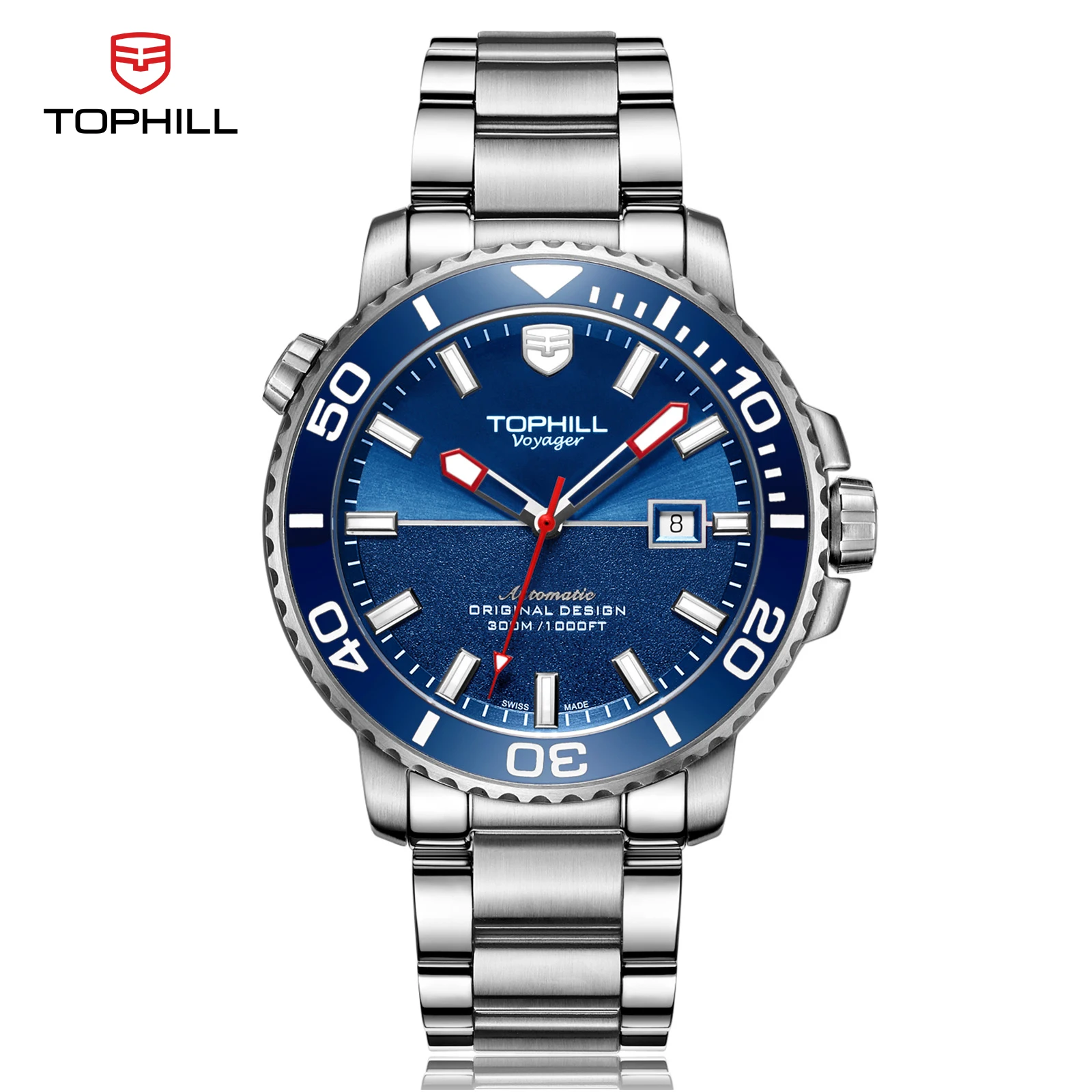 

TOPHILL Sport 300M Diver Mens Watch Super Luminous Wristwatch for Men Automatic Mechanical S280 Movement Diving Watch