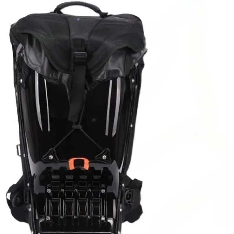 Suitable for  Backpack Hard Shell Backpack Treasure Baby Motorcycle Rider Bag Carbon Fiber Hard Shell Bag