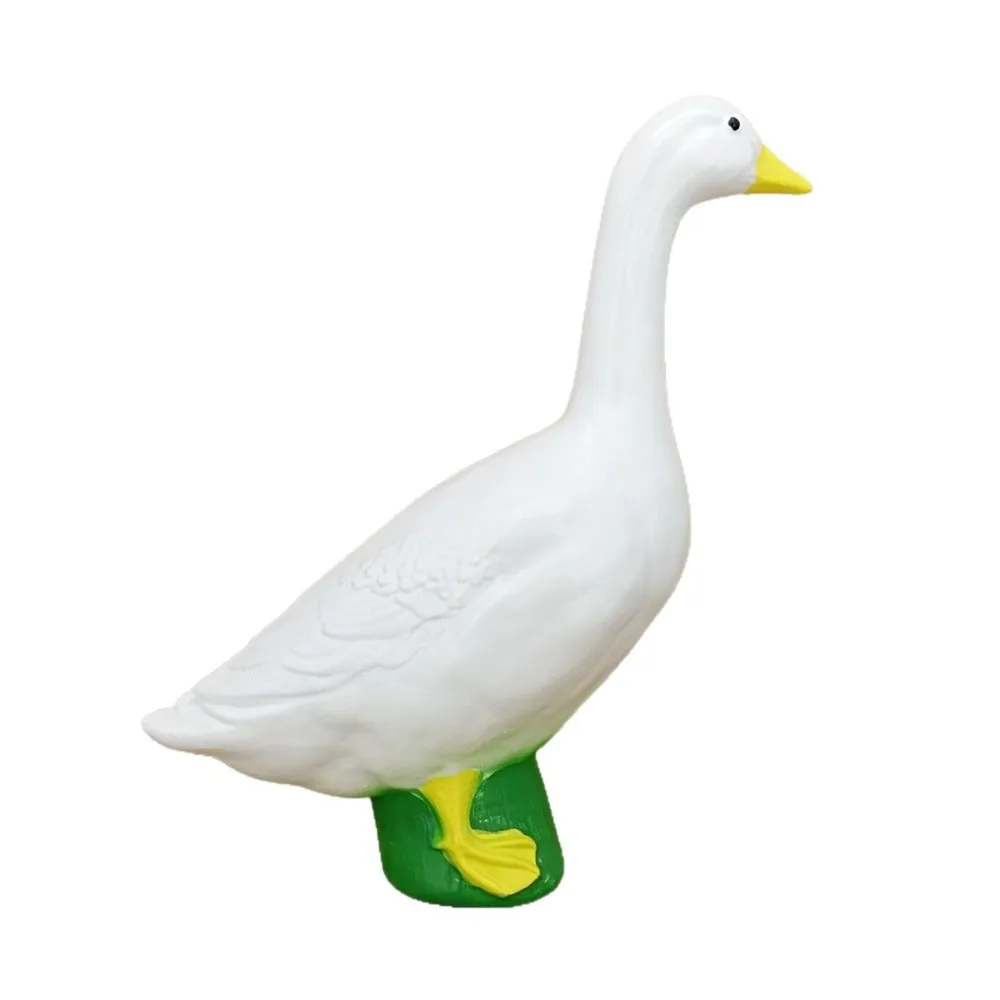 

Garden Decoration Resin Goose Figurine Cute Simulated Miniature Sculpture Lifelike Animal Statue Lawn