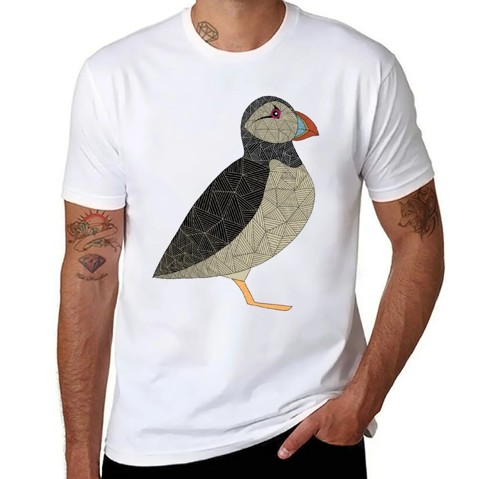 

Puffin on watch T-Shirt t shirts for man graphic vintage funny t shirts man T-Shirt