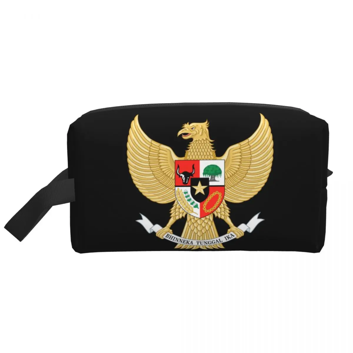 Custom National Emblem Of Indonesian Cosmetic Bag Kawaii Big Capacity Indonesia Flag Makeup Case Beauty Storage Toiletry Bags