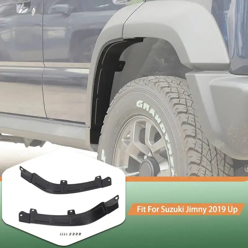 

1Pair Car ABS Rear Door Mudguard Cover For Suzuki Jimny 2019 Up 4-Door version Car Exterior Accessories Black