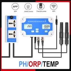 3 IN 1 PH/ORP/TEMP Wireless WiFi Online Control Detector Water Quality Detector Controller Water Quality Tester BNC Type Probe