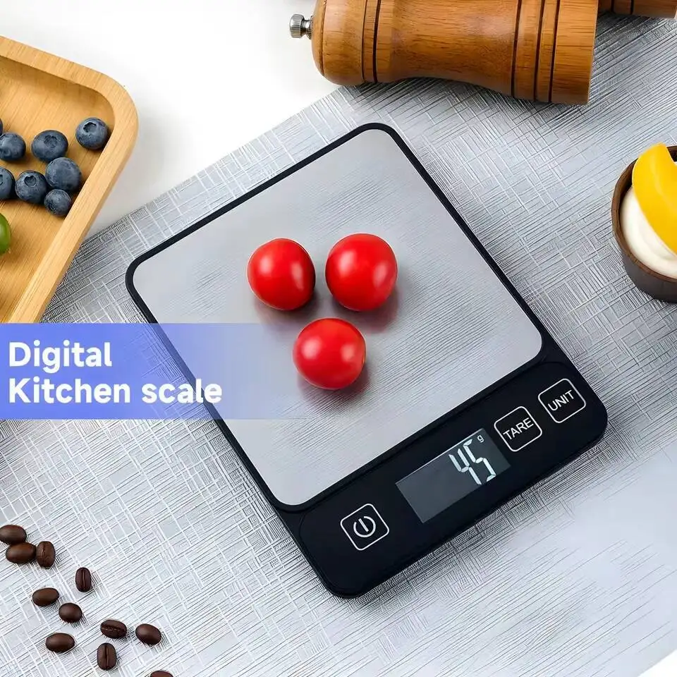 10kg/1g Kitchen Scale LCD Digital Display Electronic Table Scale Baking Gram Weight Scales For Personal Healthy Diet Food Scale