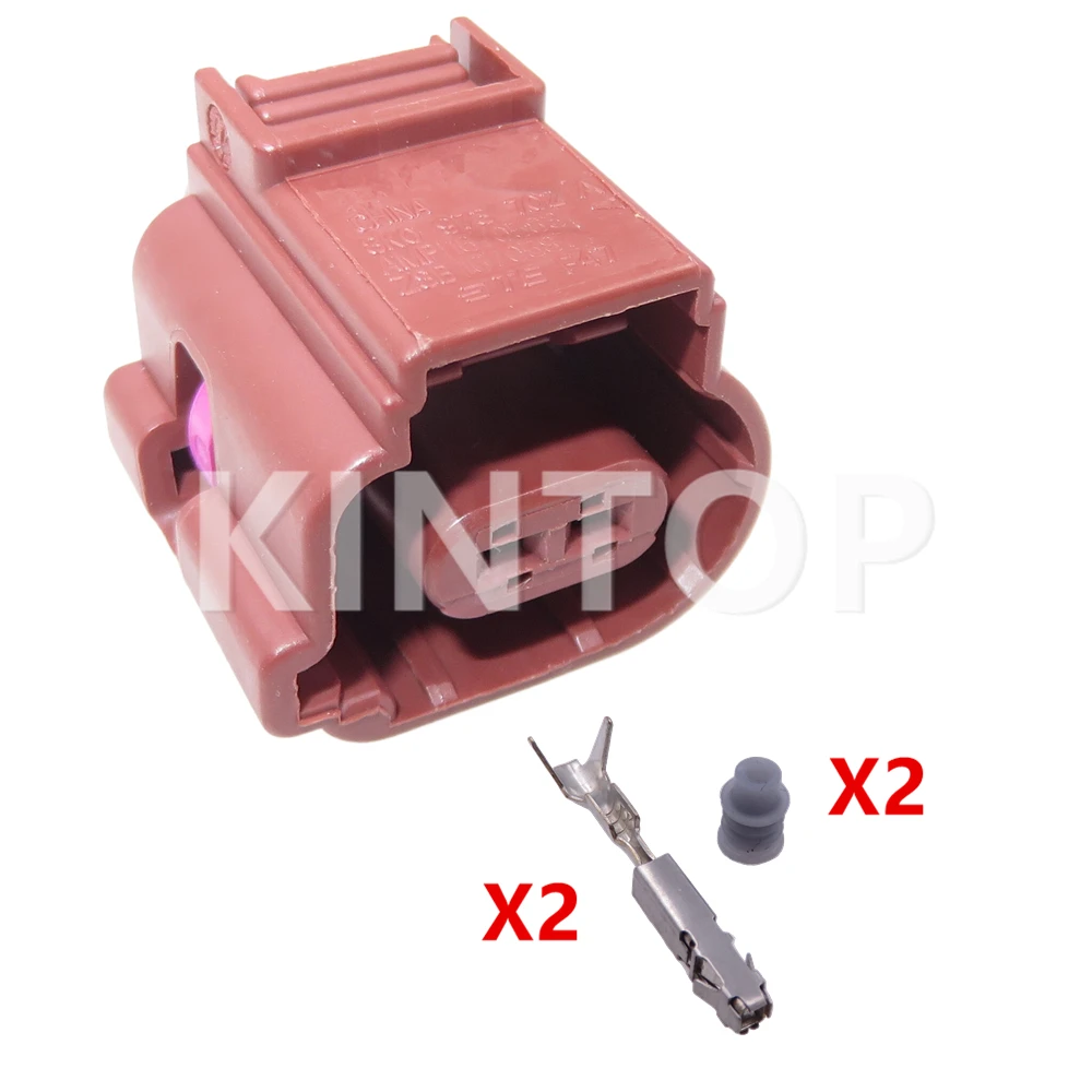 1 Set 2 Pins 8K0973702A 1670587-2 1670583 AC Assembly Car Plastic Housing Socket with Wires Auto Waterproof Plug for VW Audi