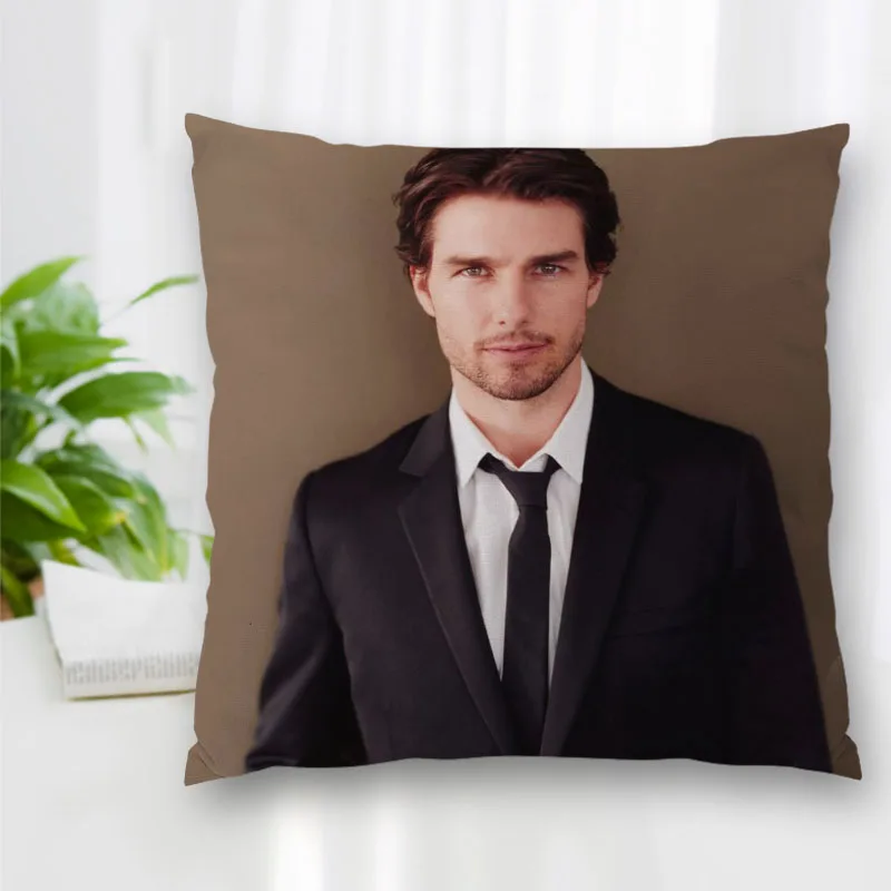 Funda de almohada de Tom Cruise, personalizada, con cremallera, para dormitorio, hogar, oficina, sofá