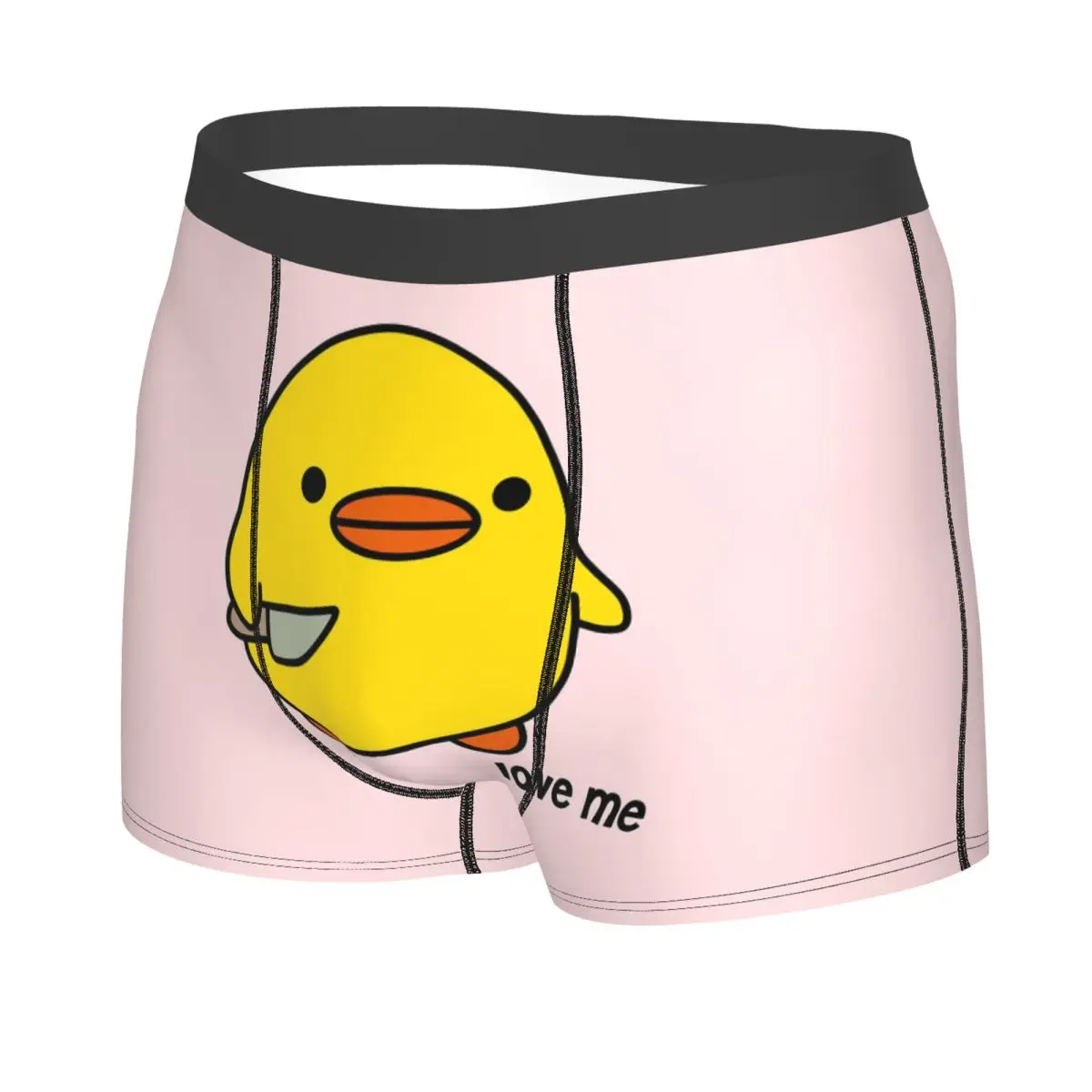 Boxer Underpants Shorts Duck With Knife Love Me Version Kawaii Duck Knife Duck Panties Men's Breathable Underwear for Homme Man