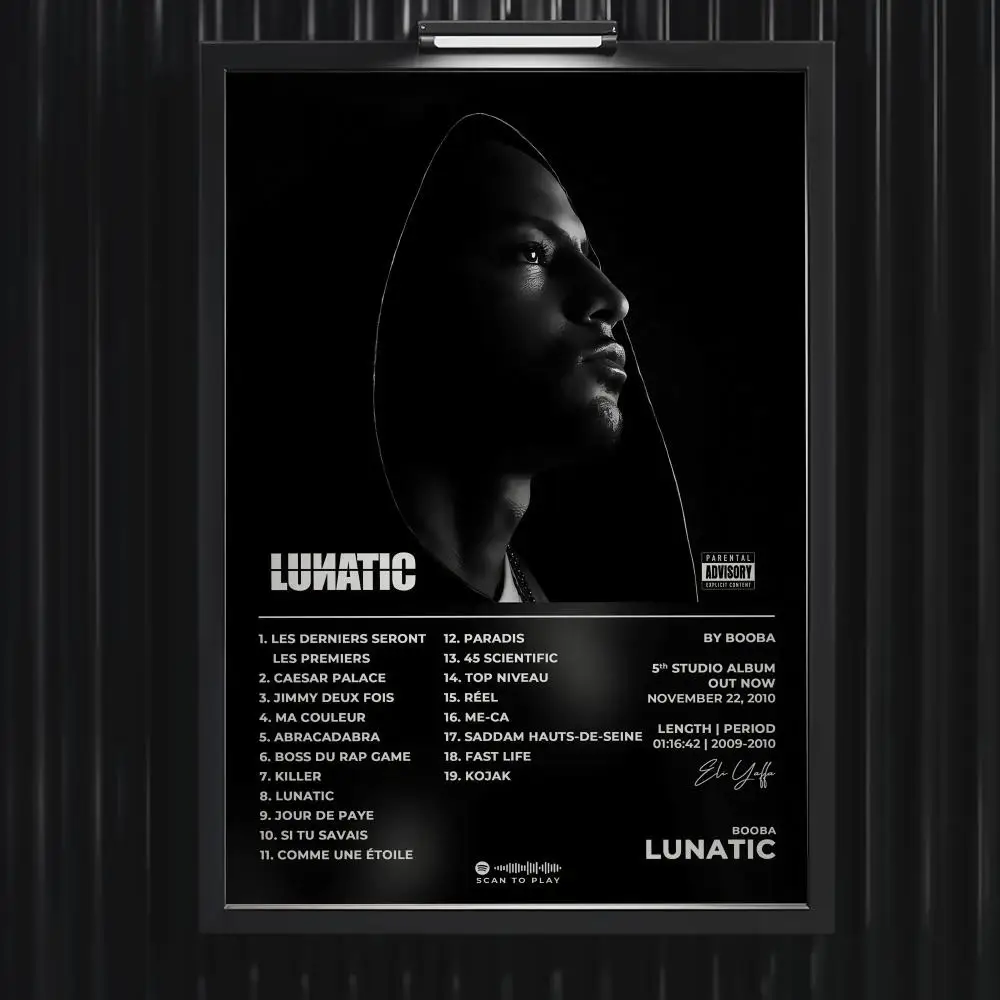 L-Lunatic Poster Music Hot Album Poster Star Hip Hop Living Room Canvas Painting Art Home Wall