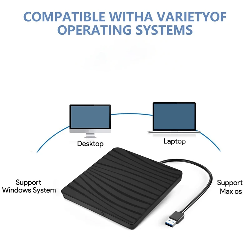 USB 3.0/typ-C Slim zewnętrzny DVD RW CD Writer Drive gramofle odtwarzacz napędy optyczne do laptopa PC