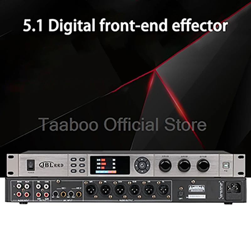 5.1Channel Professional Sound Amplifier Digital HiFi Bluetooth Multifunction Audio Processing Amplifier For Karaoke Home Theater