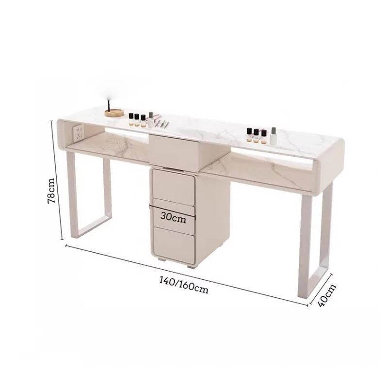 Modern Practical Manicure Nail Table Beautiful And Space saving Elegant Classic Manicure Nail Table Premium Mesa Salon Furniture